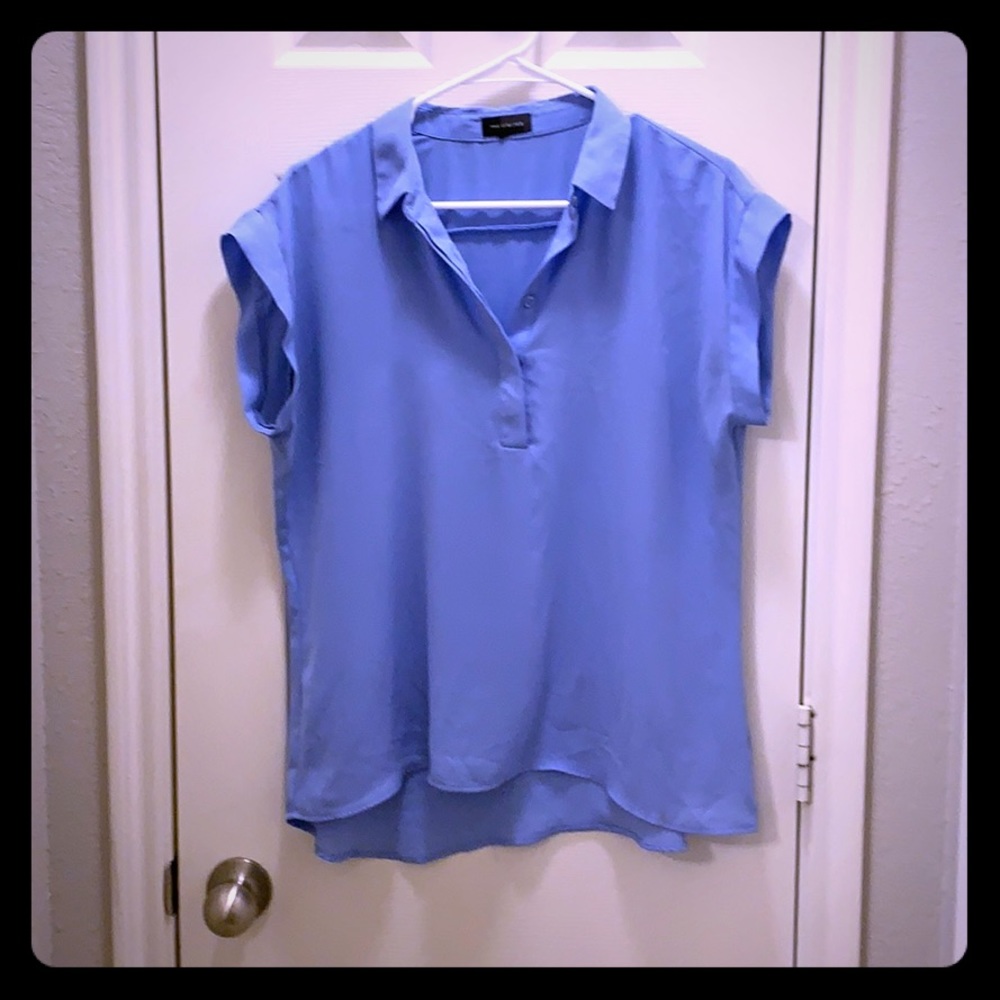 Collared shirt sleeve blouse